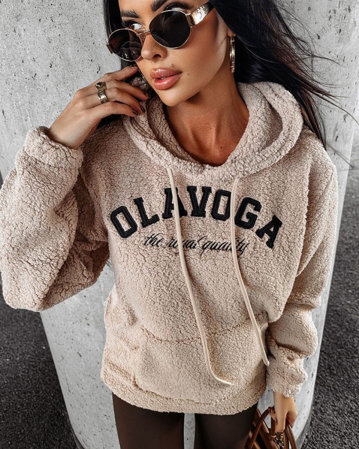 Bluza damska OLAVOGA SAGADA 2024 beż - FashionPlace - 2