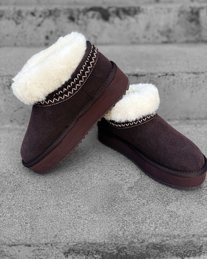 Buty śniegowce damskie OLAVOGA BAILA 2024 brąz - FashionPlace - 1