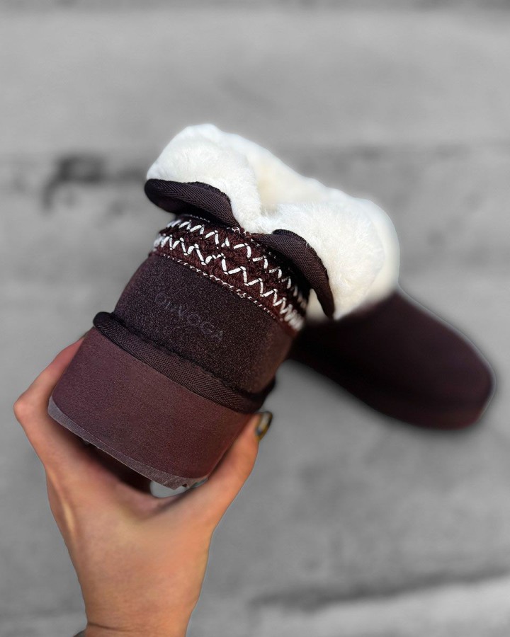 Buty śniegowce damskie OLAVOGA BAILA 2024 brąz - FashionPlace - 2
