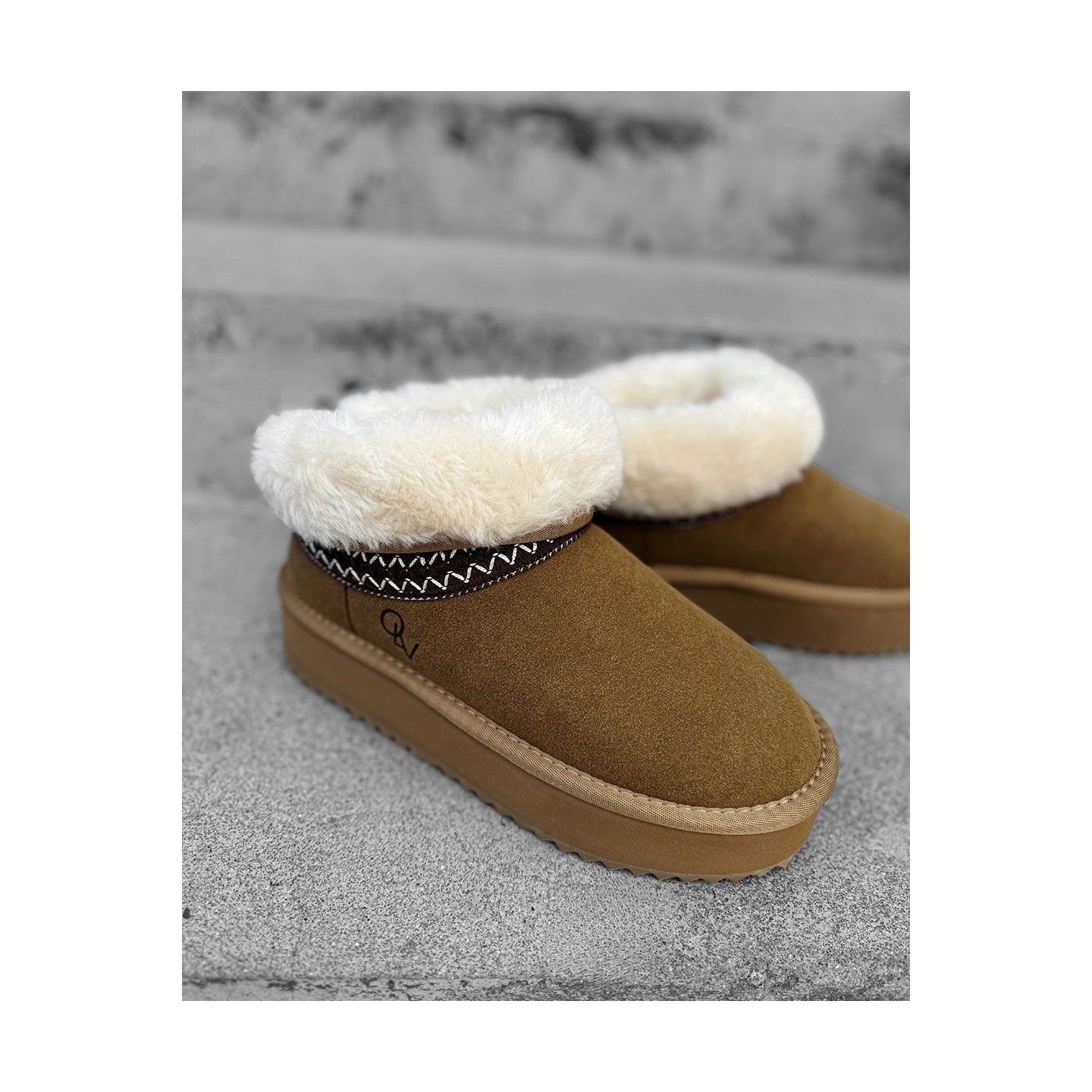 Buty śniegowce damskie OLAVOGA BAILA 2024 camel - FashionPlace - 3