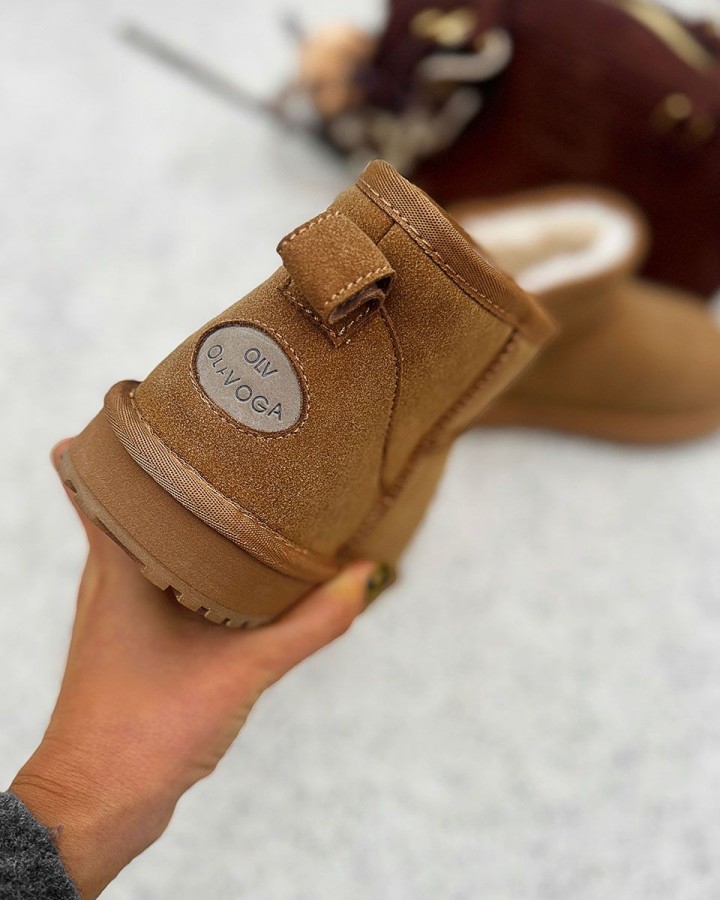 Buty śniegowce damskie OLAVOGA CUSHY 2024 camel - FashionPlace - 2