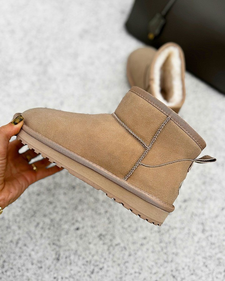 Buty śniegowce damskie OLAVOGA CUSHY 2024 beż - FashionPlace - 1