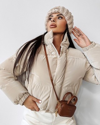 Kurtka damska OLAVOGA CASCADA 2024 beż - FashionPlace - 1
