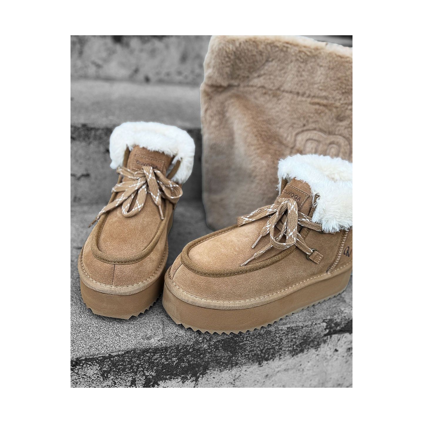 Buty damskie OLAVOGA VITTY 2024 camel - FashionPlace - 3