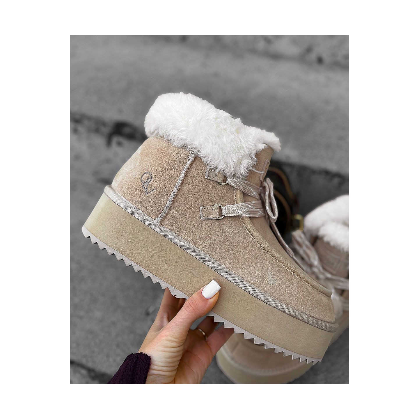Buty damskie OLAVOGA VITTY 2024 beż - FashionPlace - 3