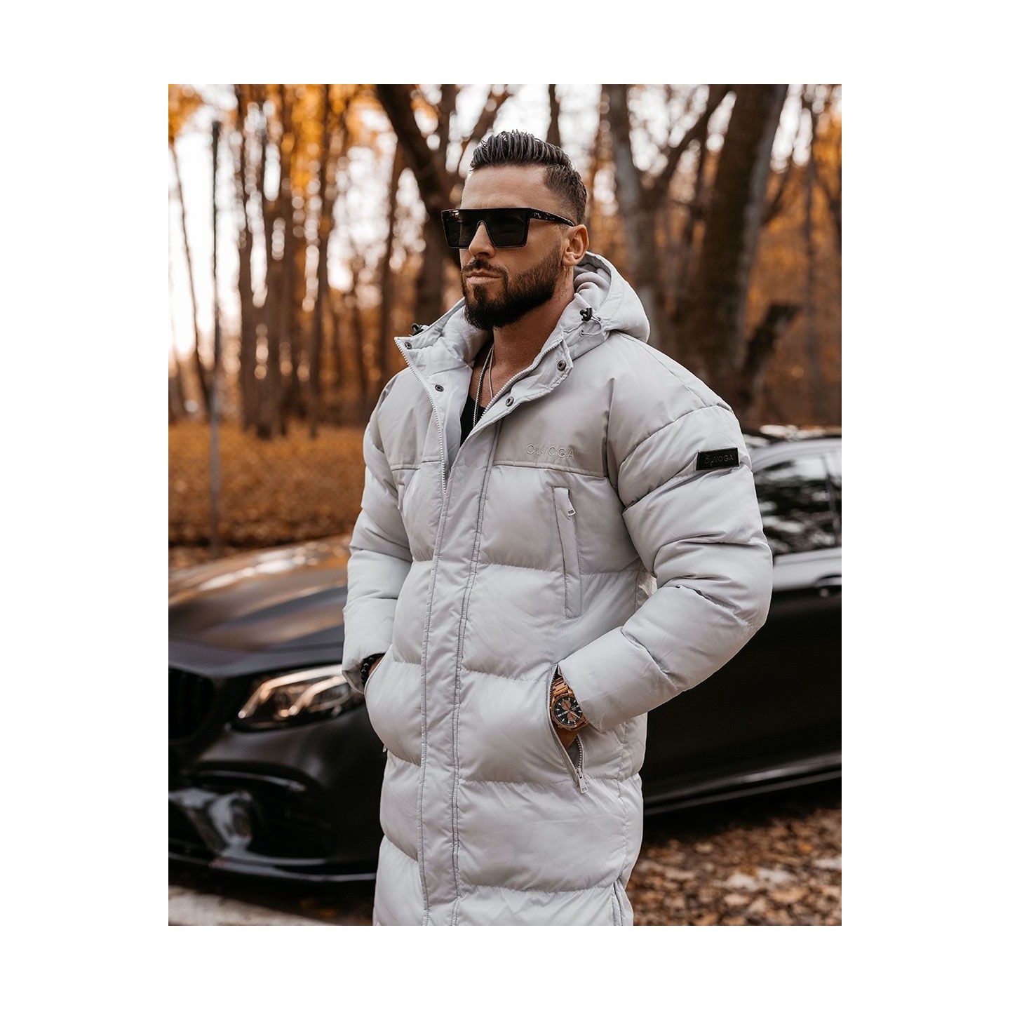 Kurtka męska OLAVOGA PHILADEPHIA 2024 szara - FashionPlace - 4