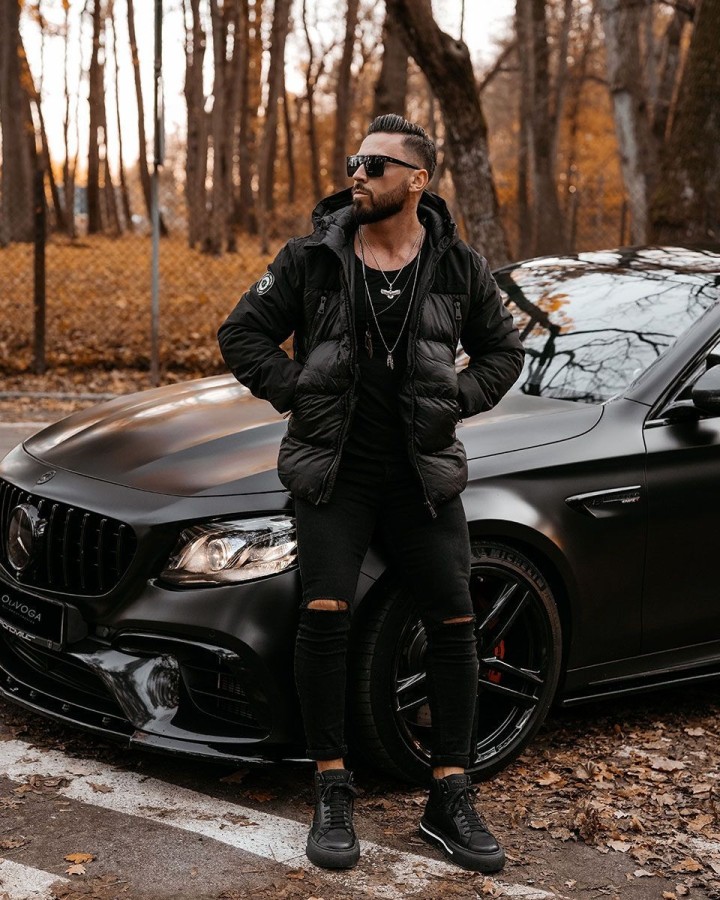 Kurtka męska OLAVOGA OLIVER 2024 czerń - FashionPlace - 1