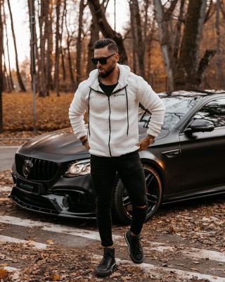 Bluza męska OLAVOGA DEROS 2024 ecru - FashionPlace - 1