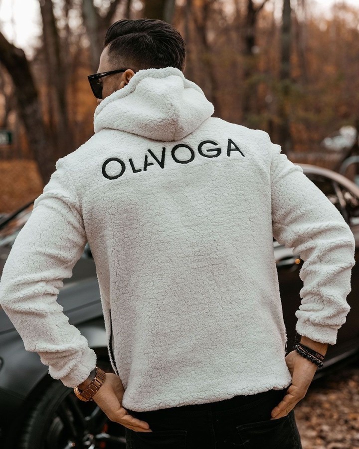 Bluza męska OLAVOGA DEROS 2024 ecru - FashionPlace - 2