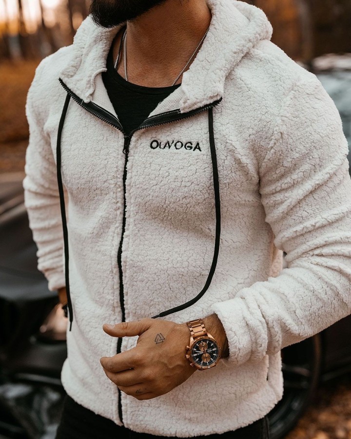 Bluza męska OLAVOGA DEROS 2024 ecru - FashionPlace - 3