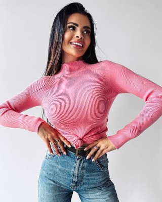 Sweter damski OLAVOGA KRISTIN 2024 róż - FashionPlace - 1