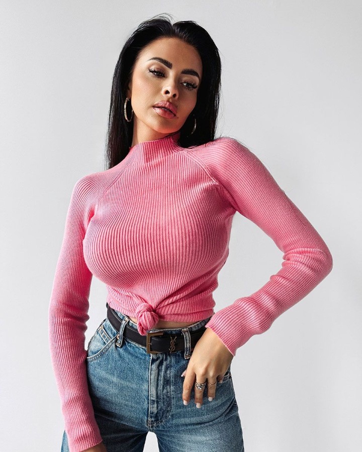 Sweter damski OLAVOGA KRISTIN 2024 róż - FashionPlace - 2