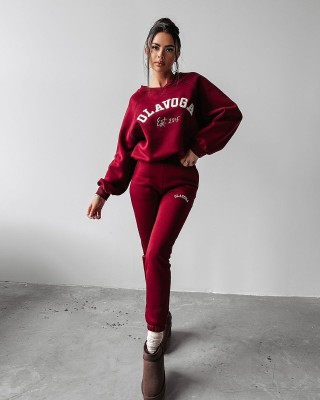 Komplet damski OLAVOGA ELITALI 2024 bordo - FashionPlace - 1