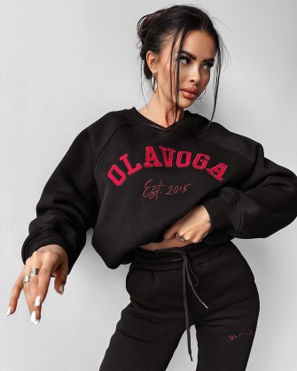 Komplet damski OLAVOGA ELITALI 2024 czerń - FashionPlace - 1