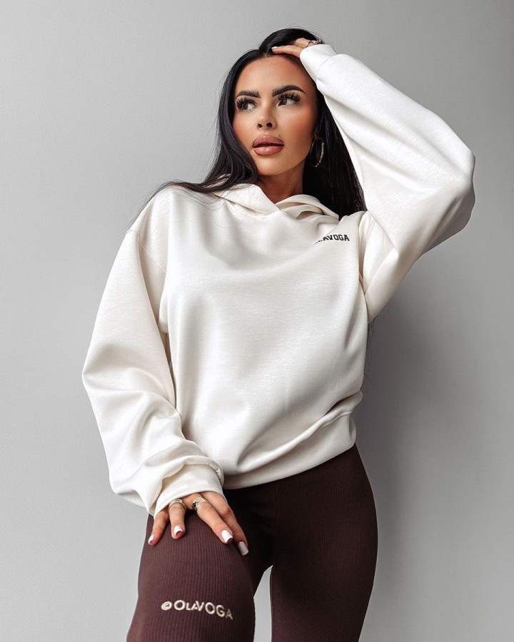 Bluza damska OLAVOGA AROZI 2024 ecru - FashionPlace - 3