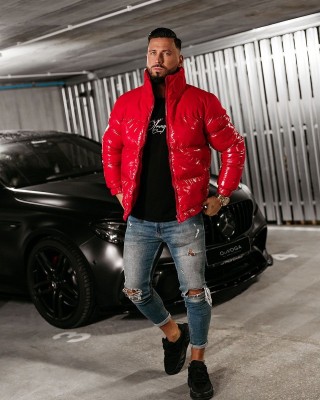 Kurtka męska OLAVOGA BENTON 2025 czerwień - FashionPlace - 1