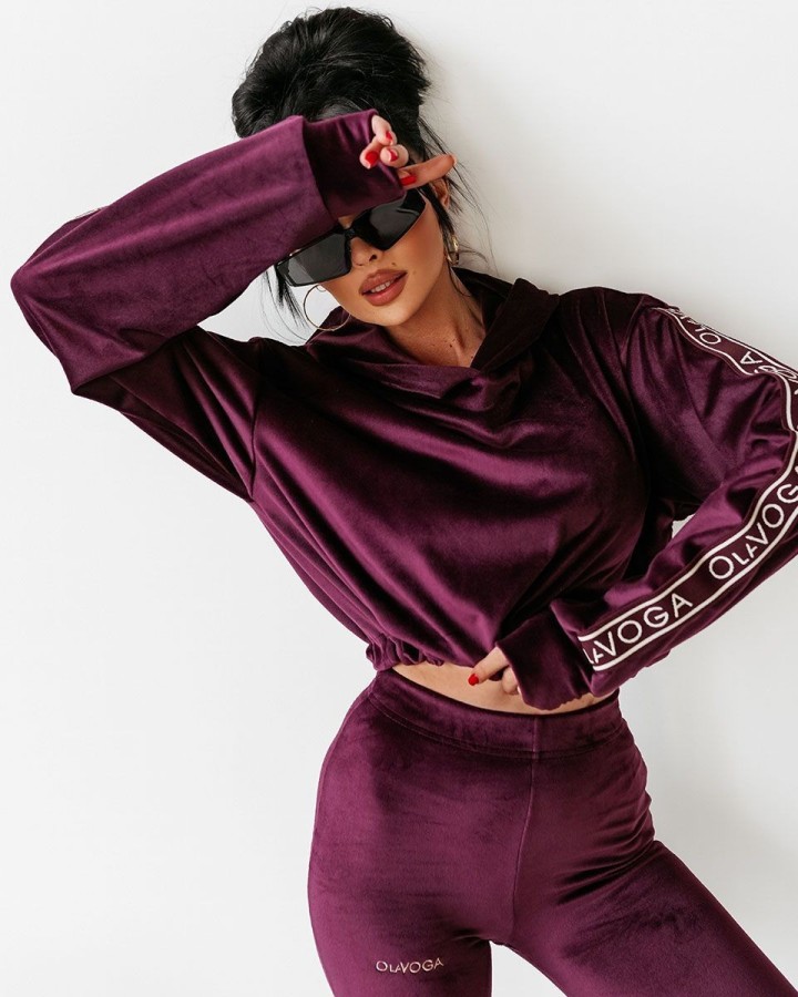 Komplet damski OLAVOGA CHANDAL 2025 śliwka - FashionPlace - 3
