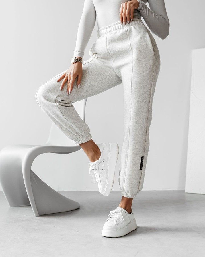 Spodnie damskie OLAVOGA TELO 2025 szare - FashionPlace - 1