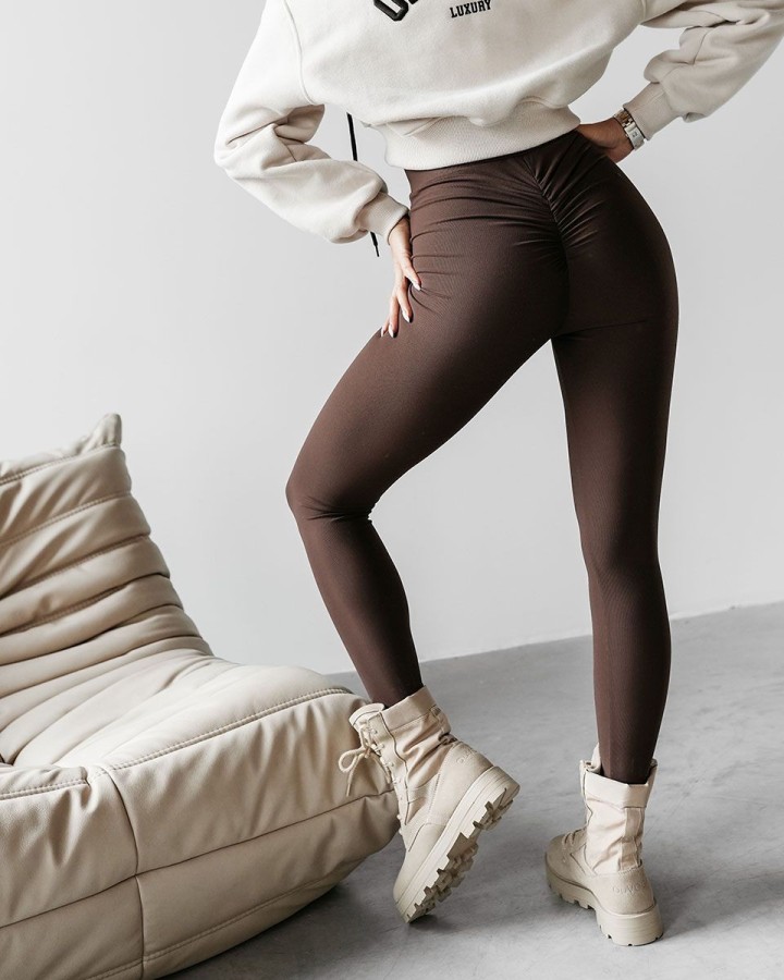 Legginsy OLAVOGA MALLERA 2025 brąz - FashionPlace - 3