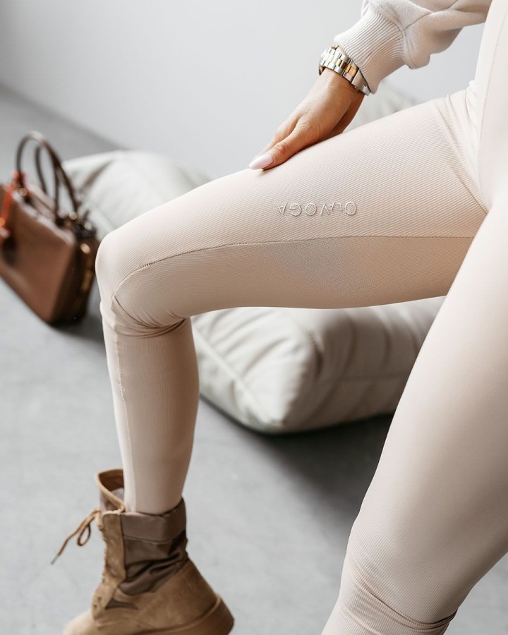 Legginsy OLAVOGA DOPET 2025 beż - FashionPlace - 2