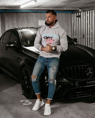 Bluza męska OLAVOGA FORME 2025 szara - FashionPlace - 1