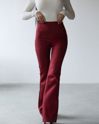 Spodnie damskie OLAVOGA ZENO 2025 bordo - FashionPlace - 1