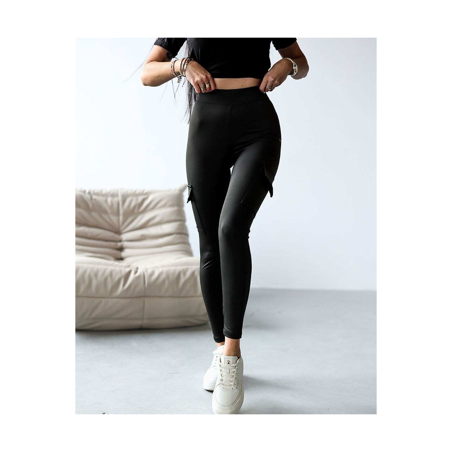 Legginsy OLAVOGA SILLOS 2025 czerń - FashionPlace - 2