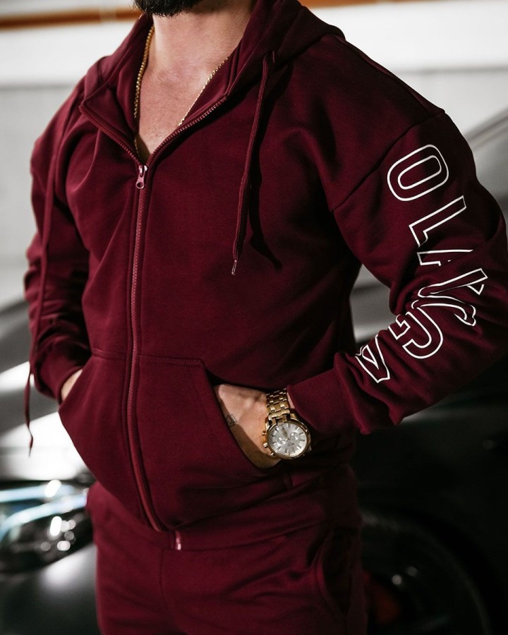 Komplet męski OLAVOGA UMRISS 2025 bordo - FashionPlace - 3