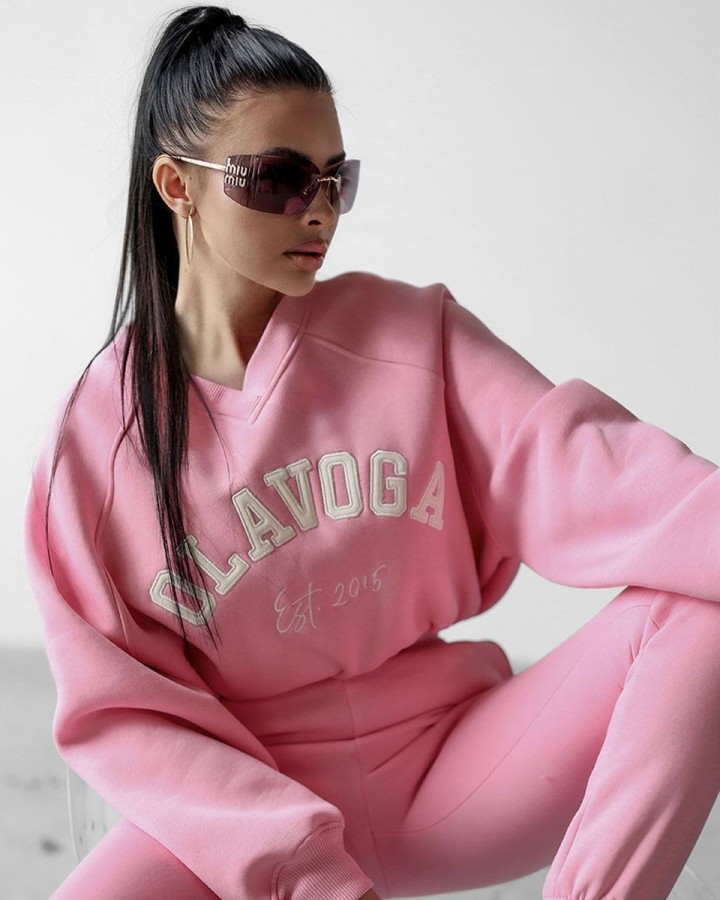 Komplet damski OLAVOGA ELIT 2025 pudrowy róż - FashionPlace - 2