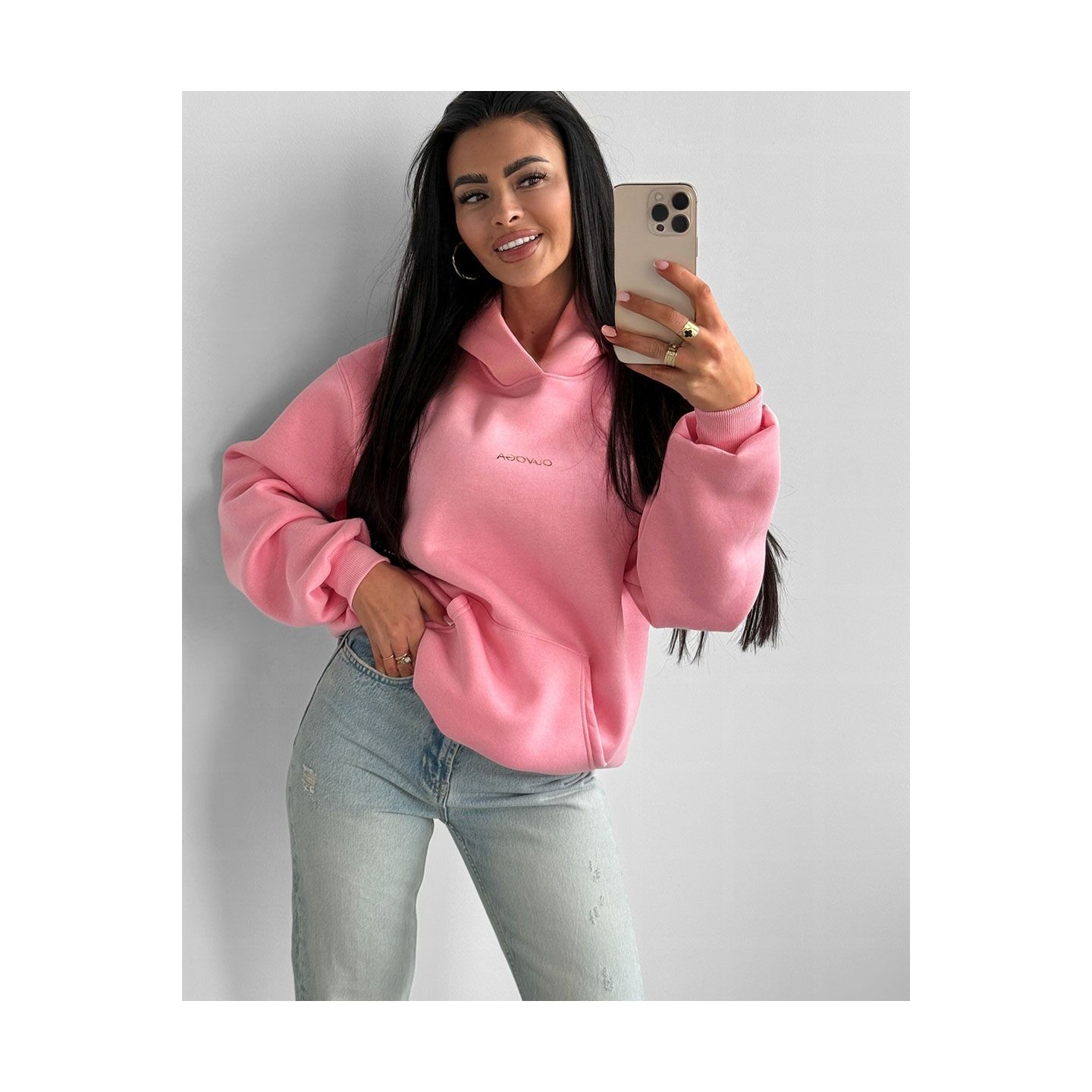 Bluza damska OLAVOGA WINX 2025 pudrowy róż - FashionPlace - 3