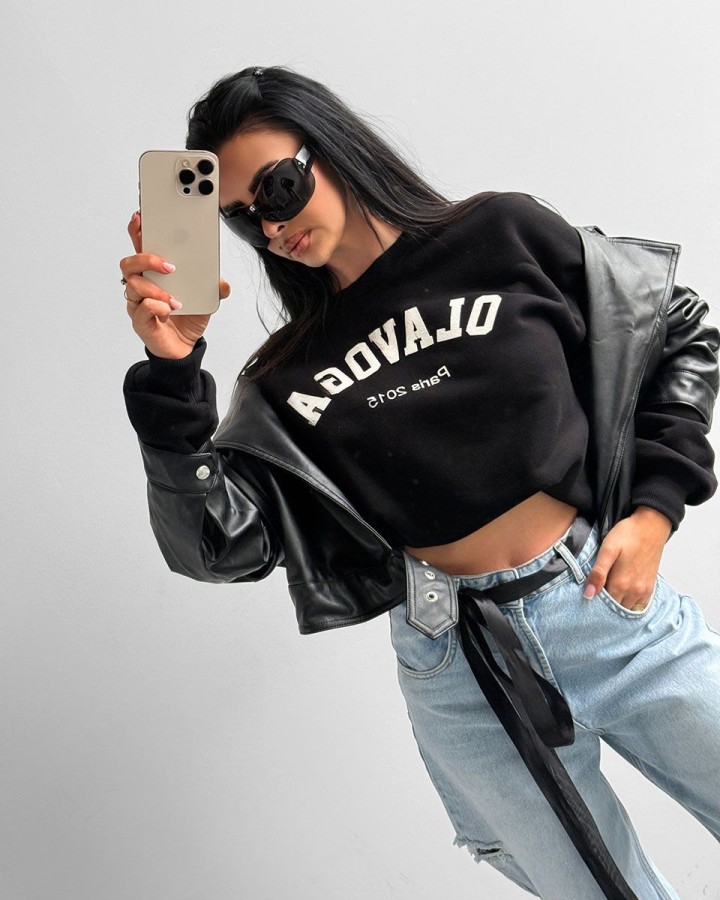 Bluza damska OLAVOGA MARI 2025 czerń - FashionPlace - 2