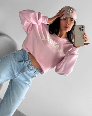 Bluza damska OLAVOGA MARI 2025 pudrowy róż - FashionPlace - 1
