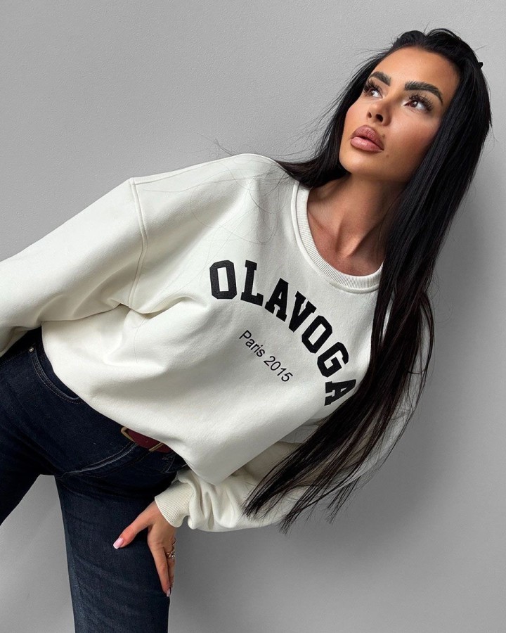 Bluza damska OLAVOGA MARI 2025 kość słoniowa - FashionPlace - 2