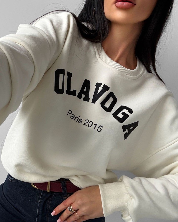 Bluza damska OLAVOGA MARI 2025 kość słoniowa - FashionPlace - 3