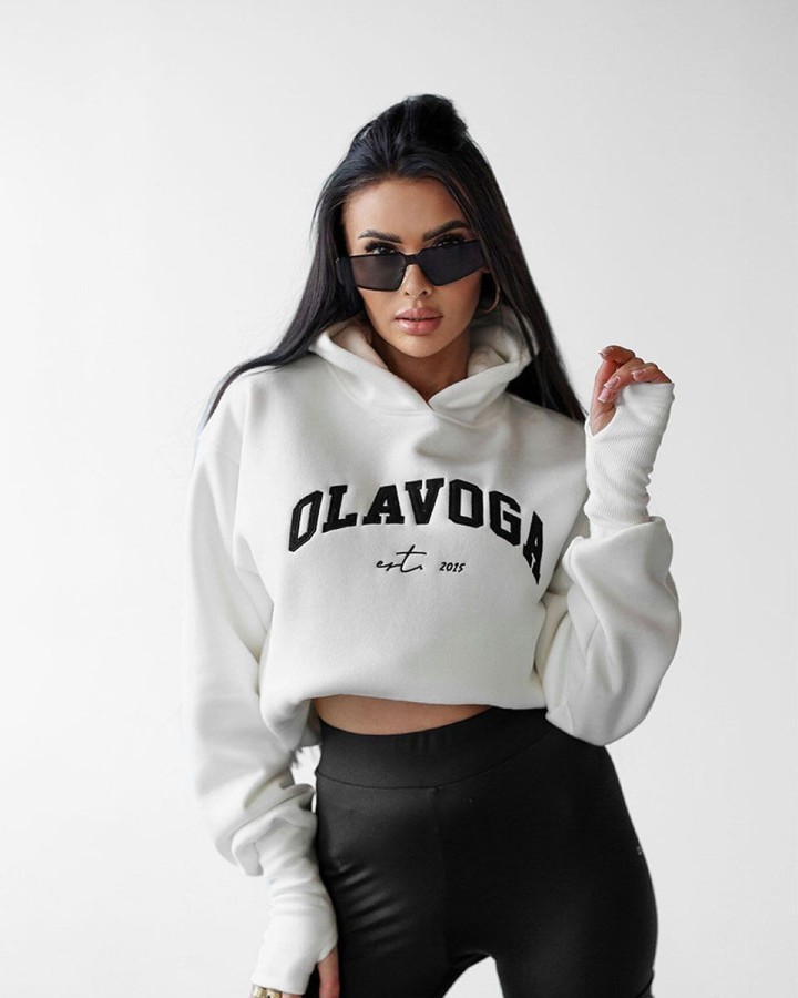 Bluza damska OLAVOGA TRODE 2025 ecru - FashionPlace - 2