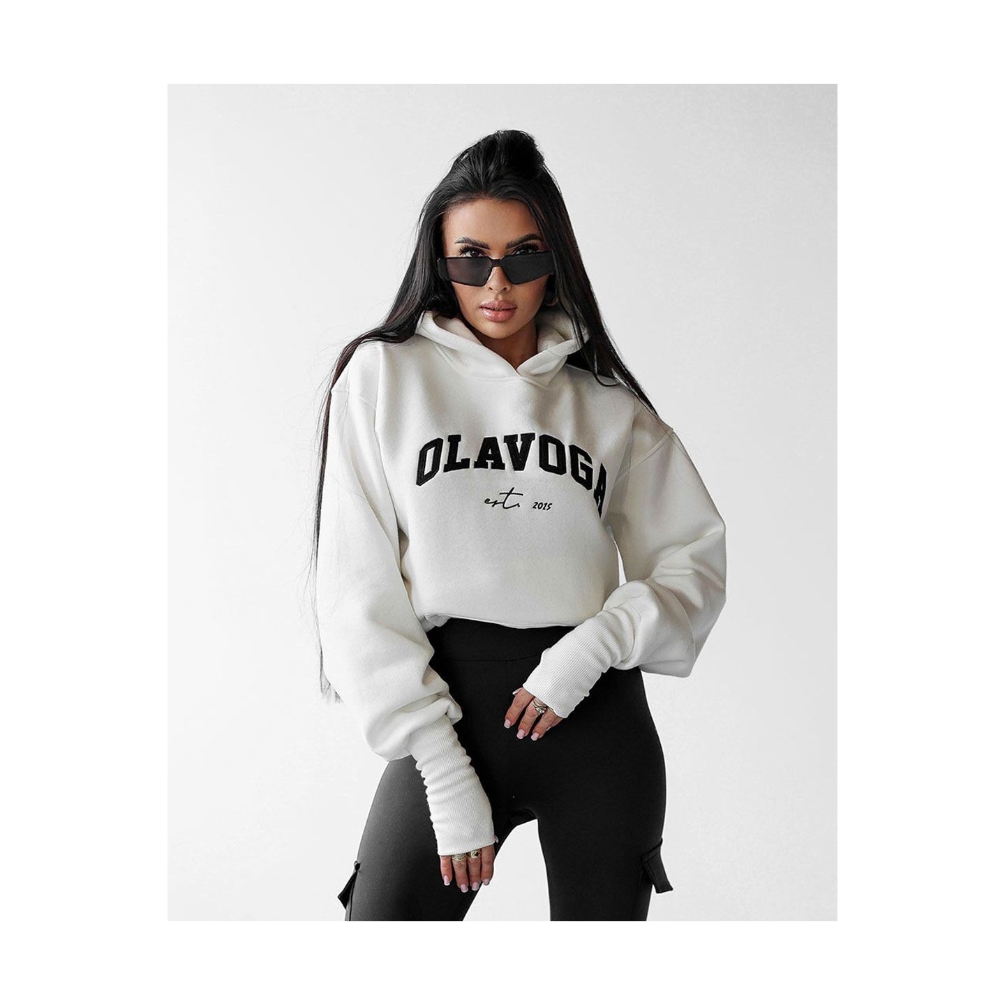 Bluza damska OLAVOGA TRODE 2025 ecru - FashionPlace - 3