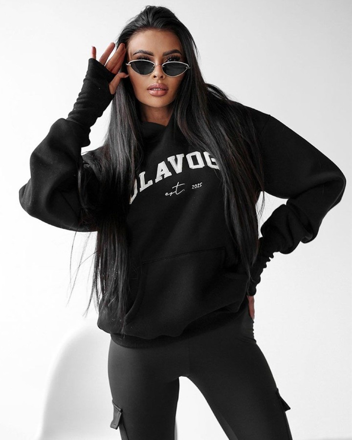 Bluza damska OLAVOGA TRODE 2025 czerń - FashionPlace - 1