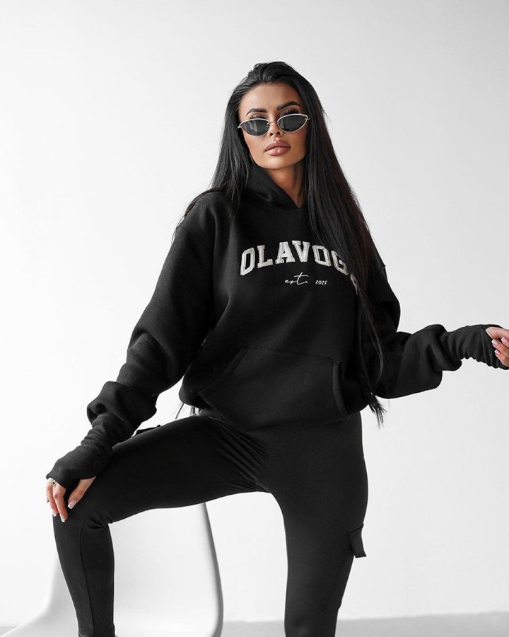 Bluza damska OLAVOGA TRODE 2025 czerń - FashionPlace - 3