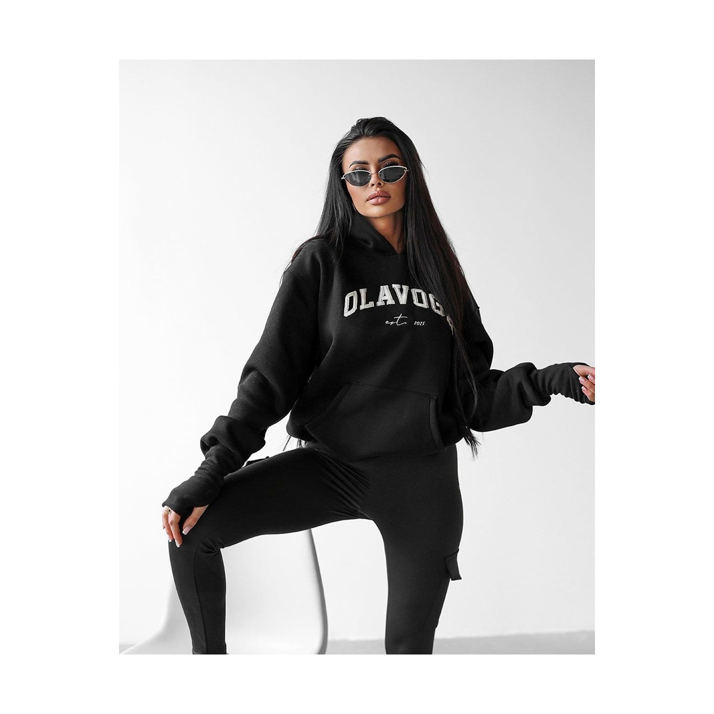 Bluza damska OLAVOGA TRODE 2025 czerń - FashionPlace - 3