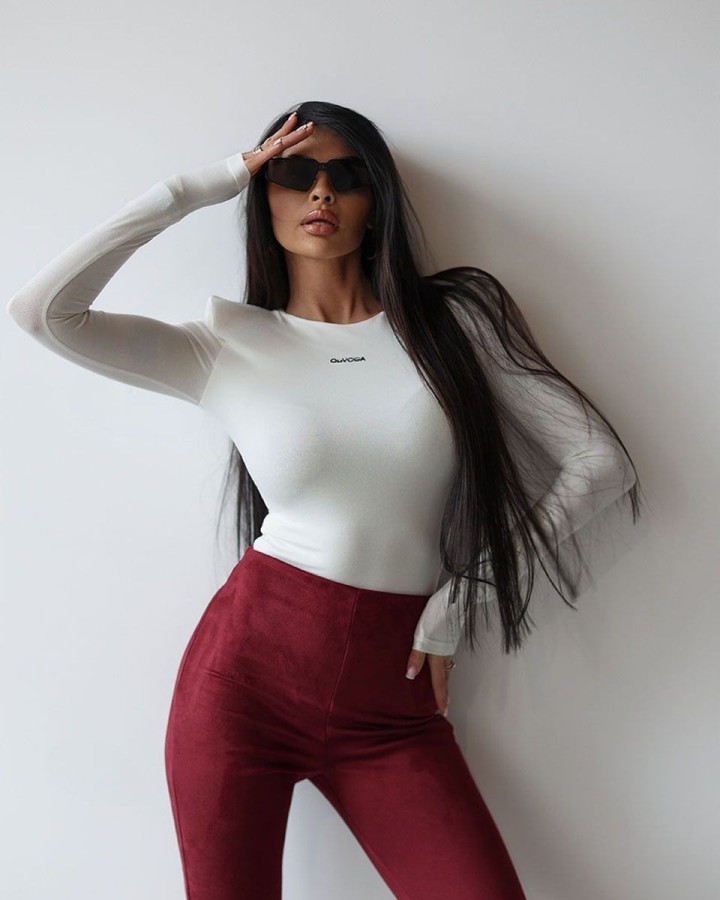Body damskie OLAVOGA WISADA 2025 ecru - FashionPlace - 2