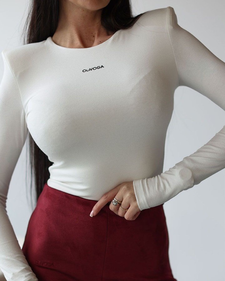 Body damskie OLAVOGA WISADA 2025 ecru - FashionPlace - 4