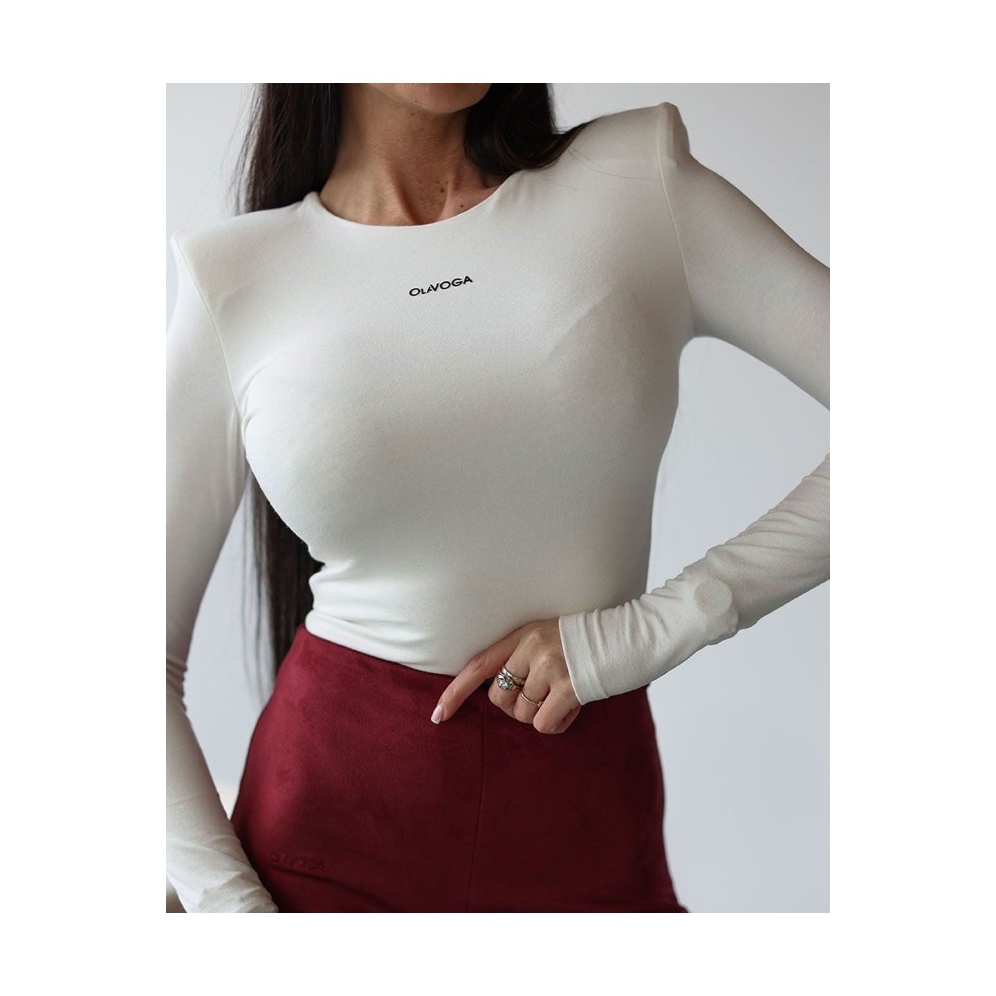 Body damskie OLAVOGA WISADA 2025 ecru - FashionPlace - 4