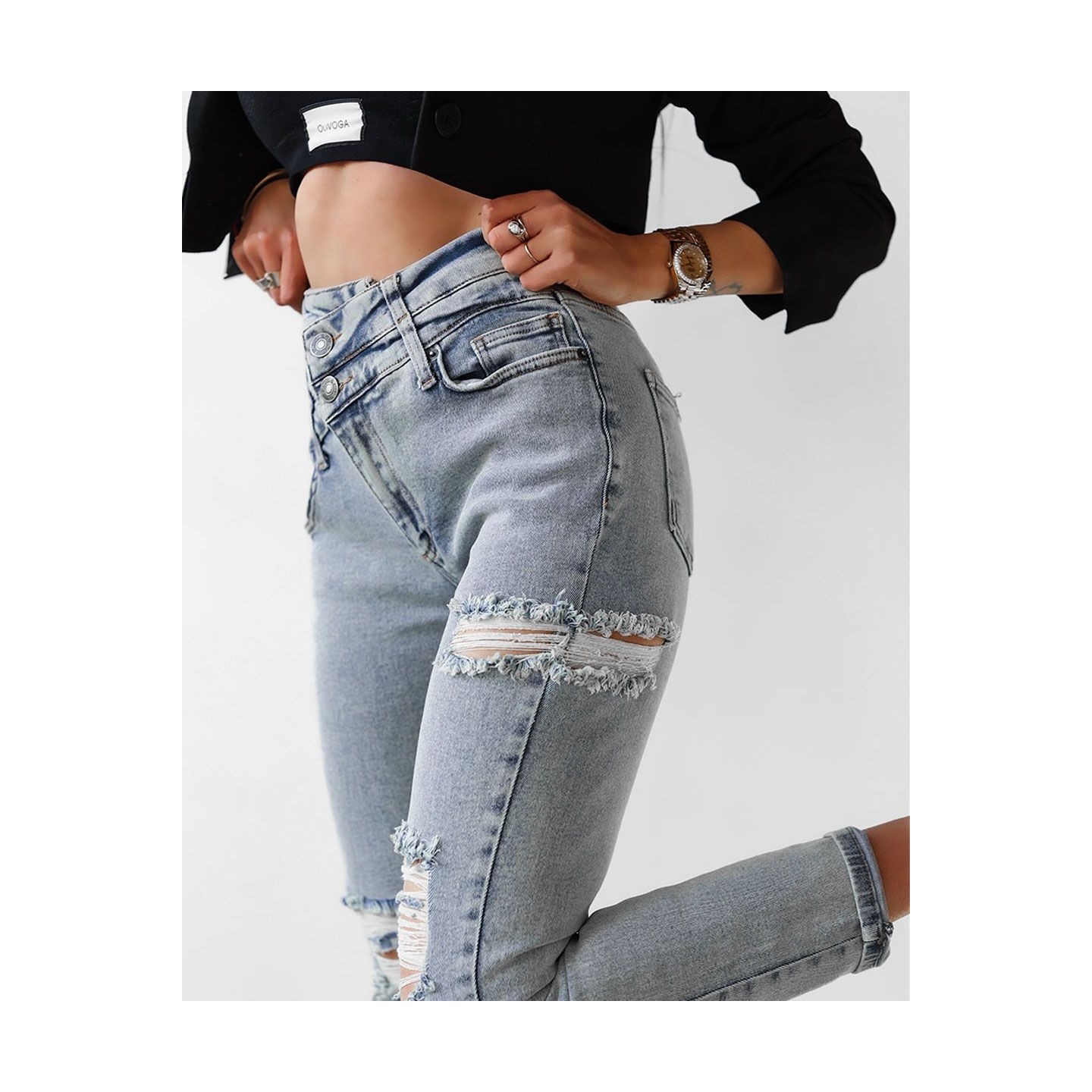 Spodnie jeansowe damskie OLAVOGA LUNA 2025 jeans - FashionPlace - 3
