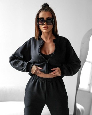 Bluza damska OLAVOGA ZORVI 2025 czerń - FashionPlace - 1