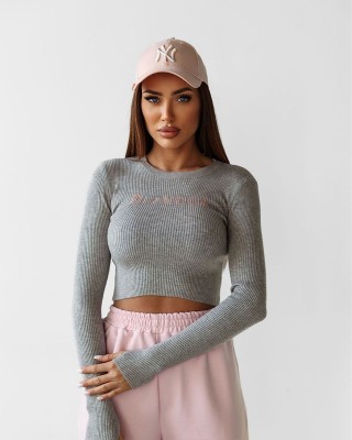 Sweter damski OLAVOGA JACQUELINE 2025 szary - FashionPlace - 1