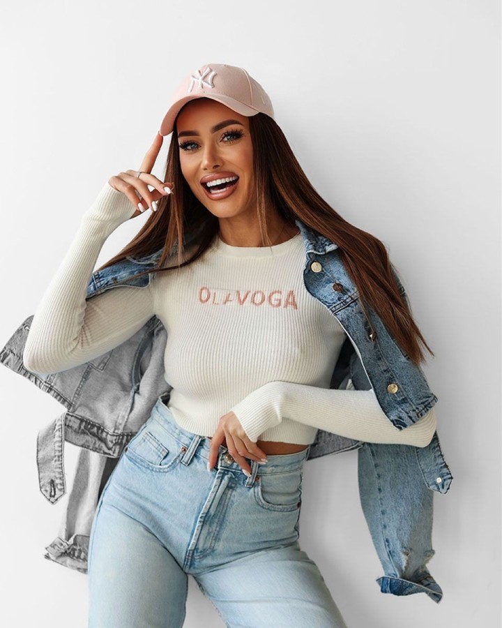 Sweter damski OLAVOGA JACQUELINE 2025 ecru - FashionPlace - 3