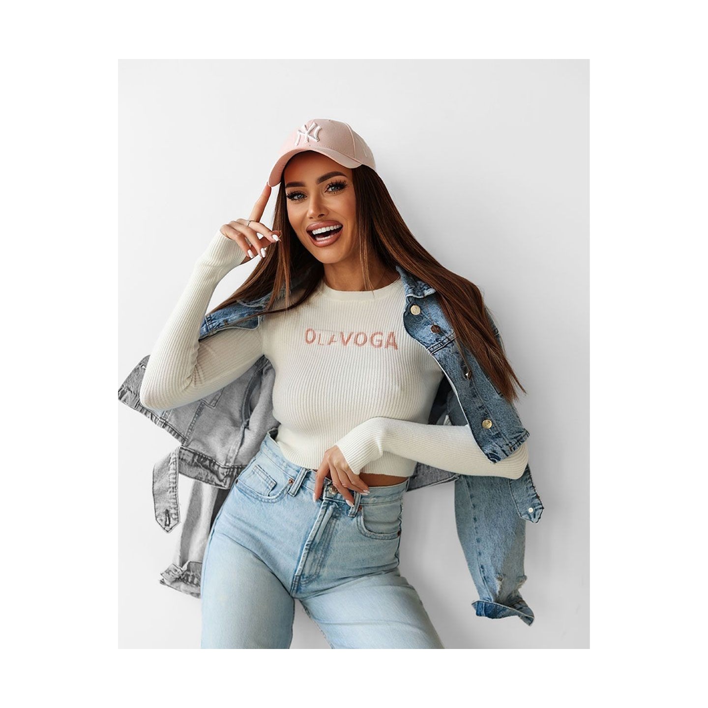 Sweter damski OLAVOGA JACQUELINE 2025 ecru - FashionPlace - 3
