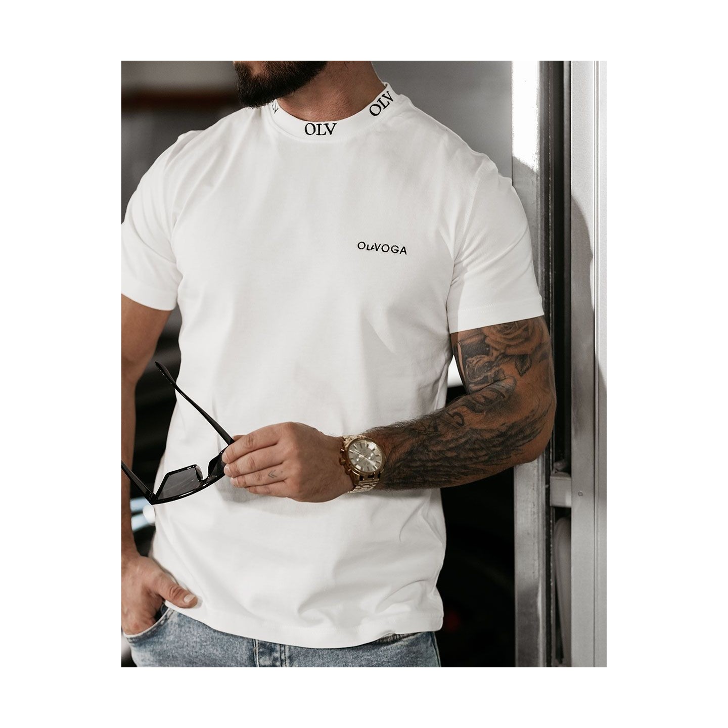 T-shirt męski OLAVOGA HERITAGE 2025 ecru - FashionPlace - 2