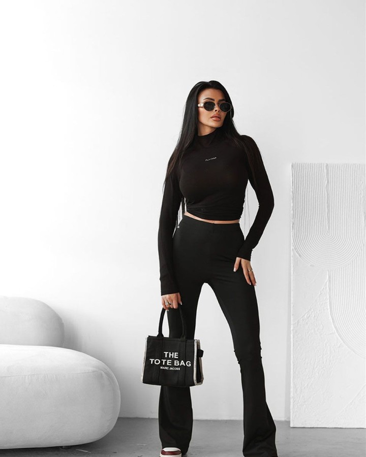 Bluzka damska OLAVOGA POLVI 2025 czerń - FashionPlace - 3