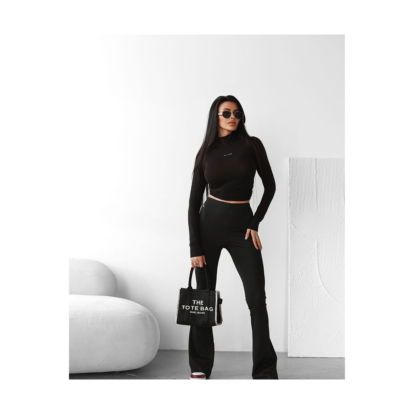 Bluzka damska OLAVOGA POLVI 2025 czerń - FashionPlace - 3